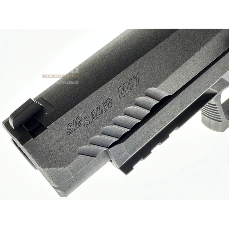 BANG BANG CUSTOM SIG AIR P320 M17 6MM GBB PISTOL (CERAKOTE Grey Battleworn) *** - Bang Bang Airsoft