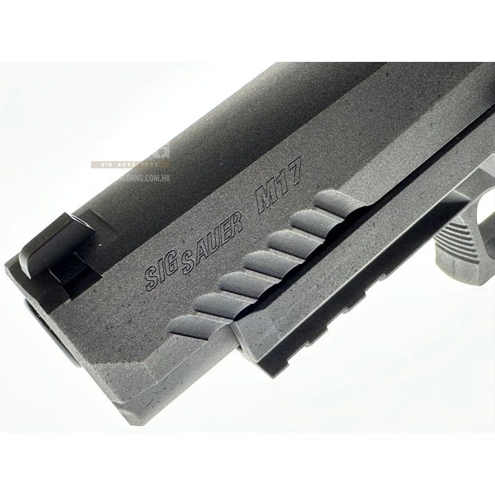 BANG BANG CUSTOM SIG AIR P320 M17 6MM GBB PISTOL (CERAKOTE Grey Battleworn) *** - Bang Bang Airsoft