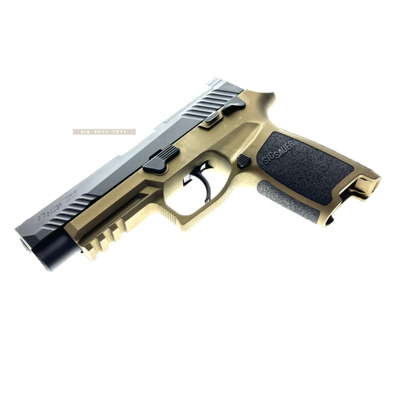 BANG BANG CUSTOM SIG AIR P320 M17 6MM GBB PISTOL (CERAKOTE Two Tone - Burnt Bronze/Black) *** - Bang Bang Airsoft