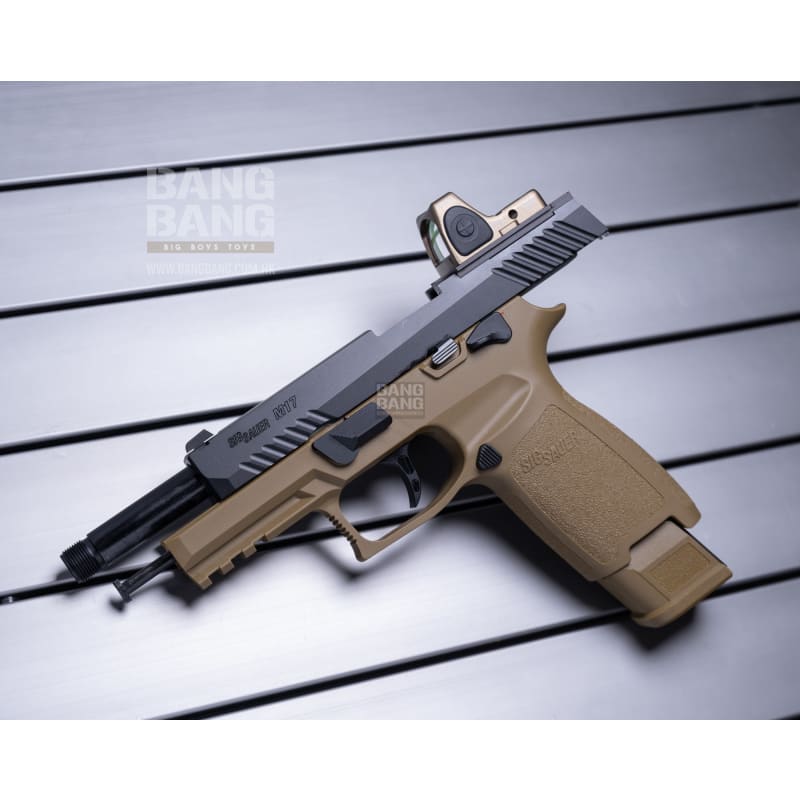 Bang Bang Custom SIG AIR P320 M17 Aluminum Slide Complete Pistol with Red Dot - Two Tone - Bang Bang Airsoft
