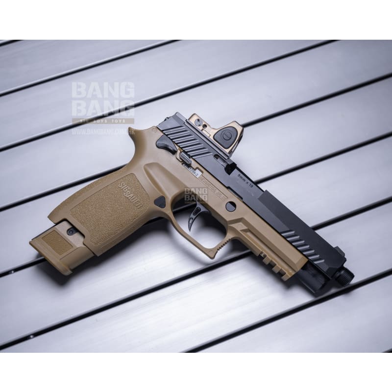 Bang Bang Custom SIG AIR P320 M17 Aluminum Slide Complete Pistol with Red Dot - Two Tone - Bang Bang Airsoft