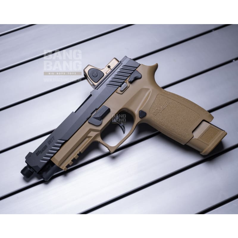 Bang Bang Custom SIG AIR P320 M17 Aluminum Slide Complete Pistol with Red Dot - Two Tone - Bang Bang Airsoft