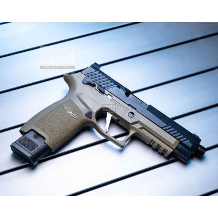 Bang Bang Custom SIG AIR P320 M17 with Threaded Barrel - Two Tone (Black Slide) - Bang Bang Airsoft