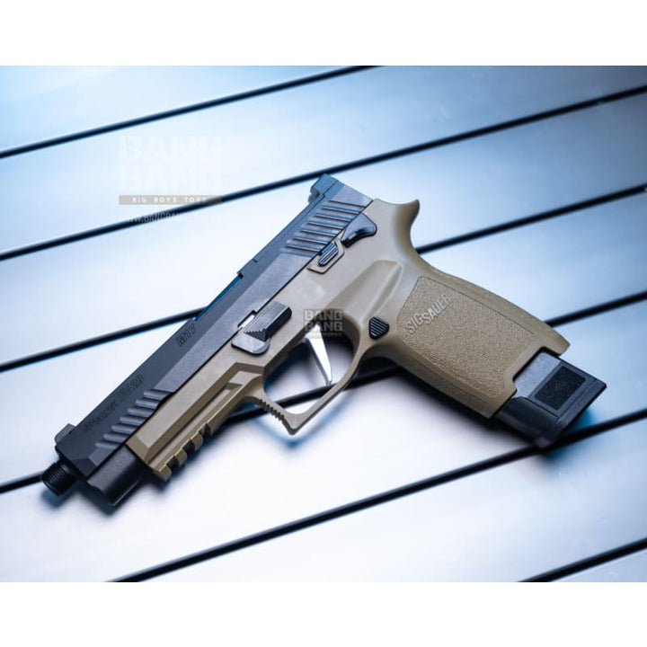 Bang Bang Custom SIG AIR P320 M17 with Threaded Barrel - Two Tone (Black Slide) - Bang Bang Airsoft