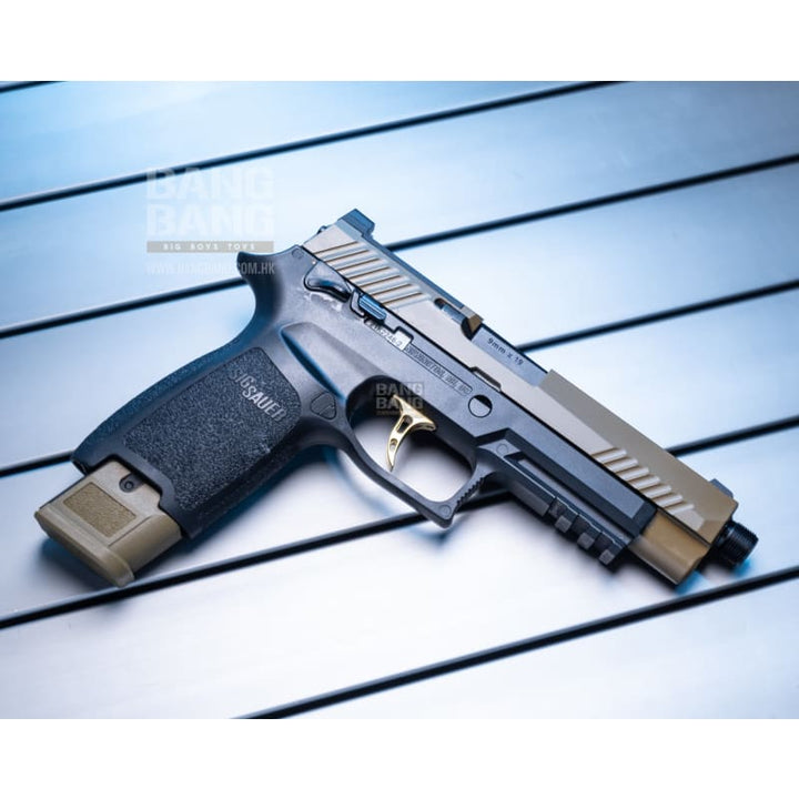 Bang Bang Custom SIG AIR P320 M17 with Threaded Barrel - Two Tone (FDE Slide) - Bang Bang Airsoft