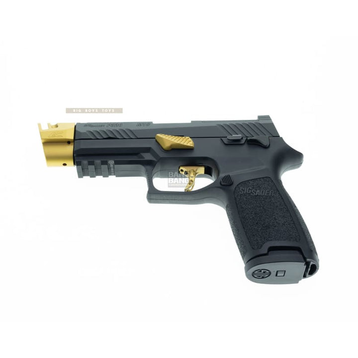 Bang Bang Custom SIG AIR P320 M18 with AC Style Compensator - Black & Gold - Bang Bang Airsoft