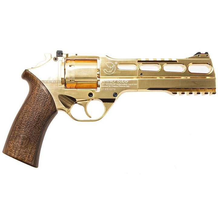 BO Manufacture Chiappa Rhino 60DS .357 Magnum Style Airsoft CO2 Revolver - Gold 18K (Limited Edition) - Bang Bang Airsoft