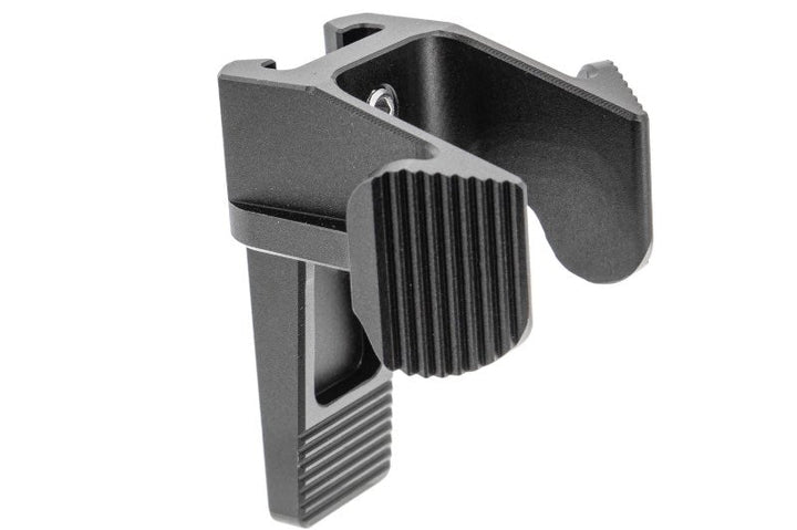 Bow Master Extended Mag Release for VFC MP5 & G3 GBB / Tokyo Marui MP5A5 Next Gen AEG (Aluminum, Black) - Bang Bang Airsoft