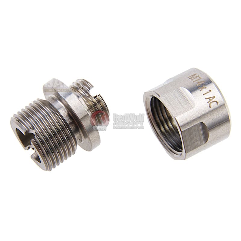 COWCOW Technology A01 Stainless Steel Silencer Adapter (11mm - Bang Bang Airsoft