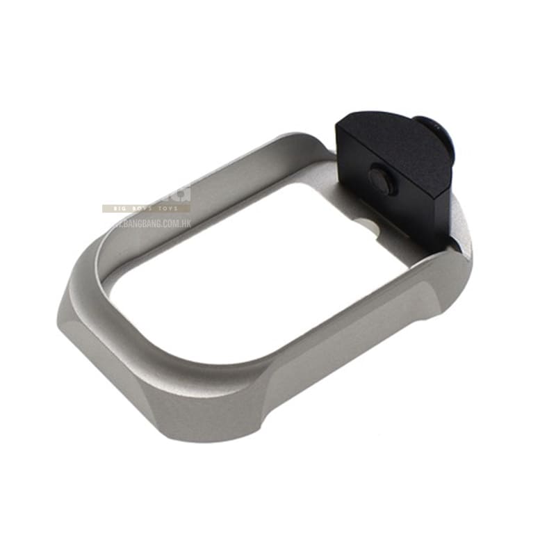 COWCOW Technology Aluminum CNC G19 Tactical Magwell for Tokyo Marui Model 19 & Umarex/VFC G19 GBBP - Silver - Bang Bang Airsoft