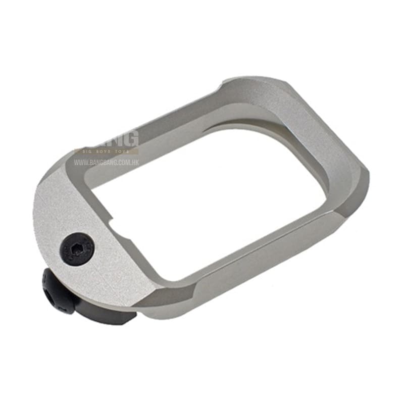COWCOW Technology Aluminum CNC G19 Tactical Magwell for Tokyo Marui Model 19 & Umarex/VFC G19 GBBP - Silver - Bang Bang Airsoft