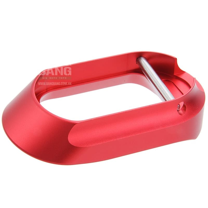 COWCOW Technology Aluminum CNC High Heel Magwell for Tokyo Marui Hi - Capa GBB Airsoft Pistol - Red - Bang Bang Airsoft