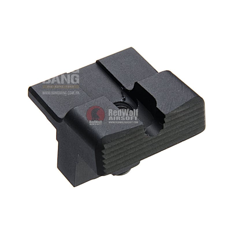 COWCOW Technology Aluminum CNC T1G Rear Sight for Tokyo Marui Model 17 / 19 & WE G17 GBB - Silver - Bang Bang Airsoft