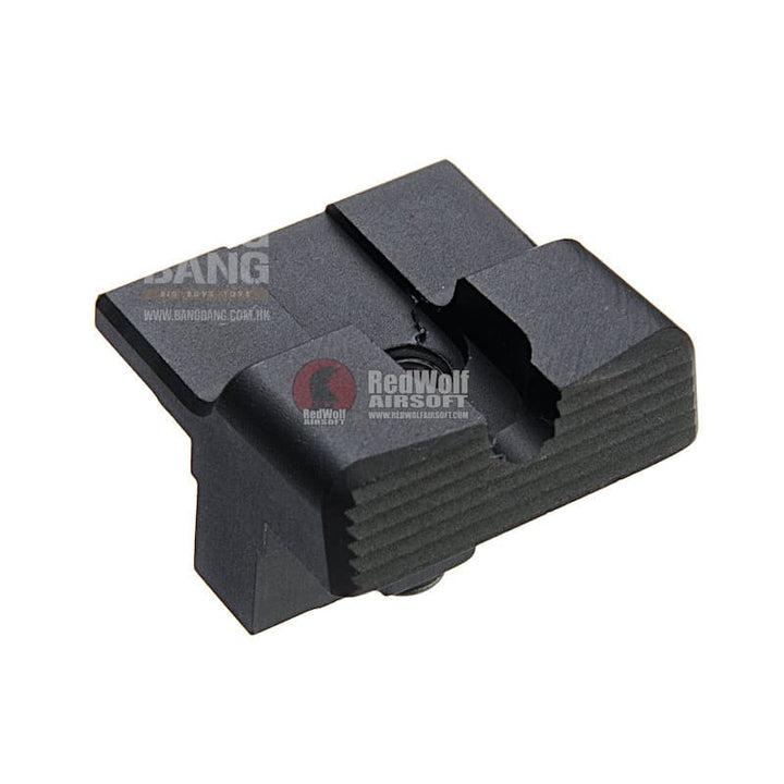 COWCOW Technology Aluminum CNC T1G Rear Sight for Tokyo Marui Model 17 / 19 & WE G17 GBB - Silver - Bang Bang Airsoft