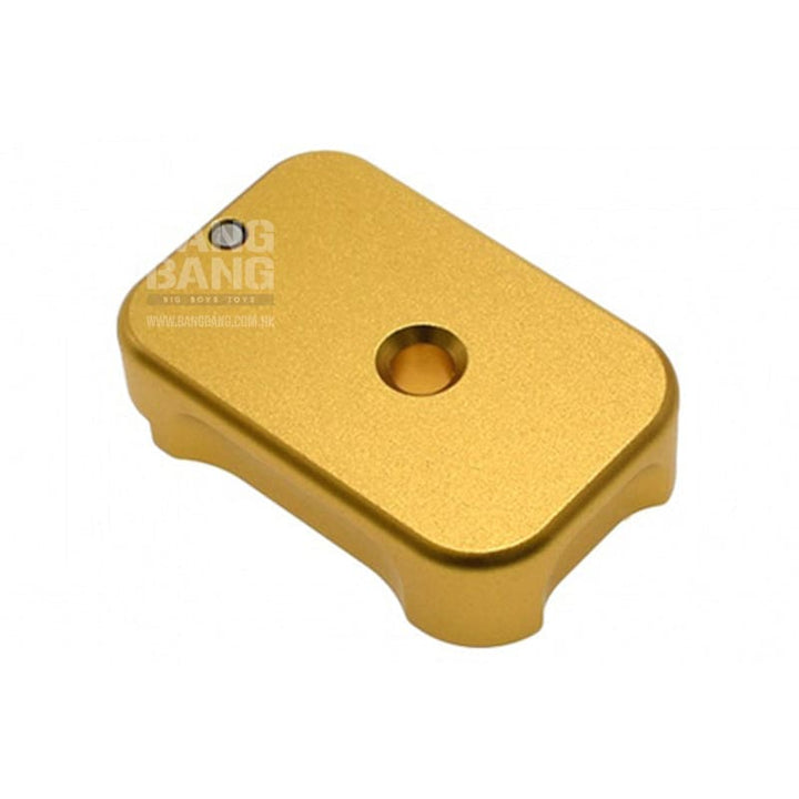 COWCOW Technology Aluminum CNC Tactical G Magbase for Tokyo Marui G - Series GBB Pistol - Gold - Bang Bang Airsoft