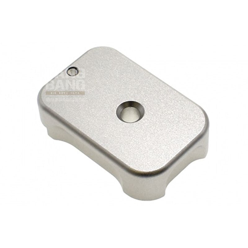 COWCOW Technology Aluminum CNC Tactical G Magbase for Tokyo Marui G - Series GBB Pistol - Silver - Bang Bang Airsoft