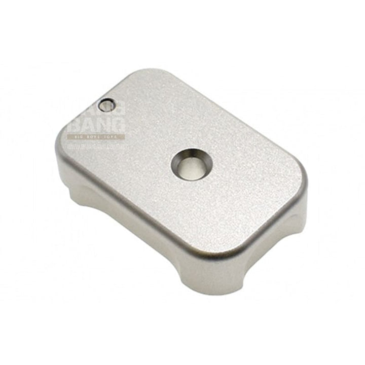 COWCOW Technology Aluminum CNC Tactical G Magbase for Tokyo Marui G - Series GBB Pistol - Silver - Bang Bang Airsoft