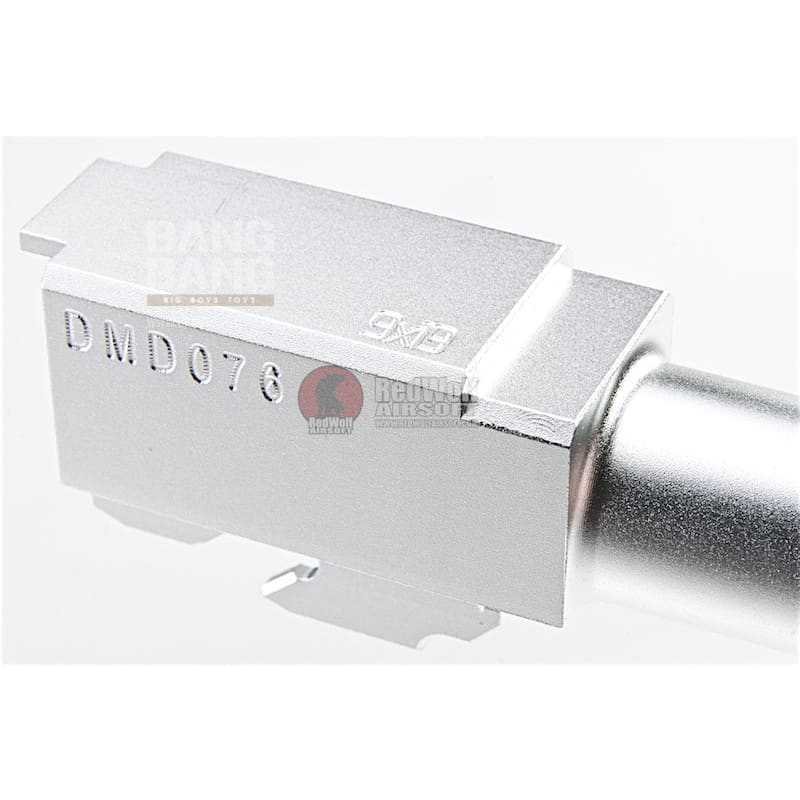 COWCOW Technology Fast Lock Compensator & Barrel Set for Tokyo Marui G Series GBB Pistol - Silver *** - Bang Bang Airsoft