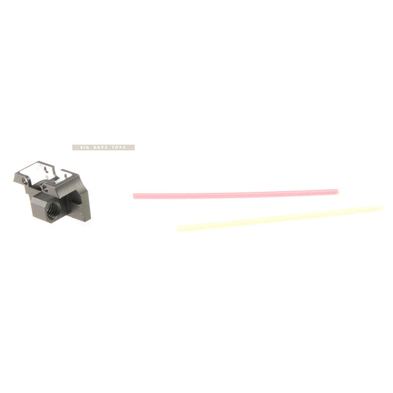COWCOW Technology Fiber Optic Rear Sight Plate for Tokyo Marui Hi - Capa GBB Pistol - Black - Bang Bang Airsoft