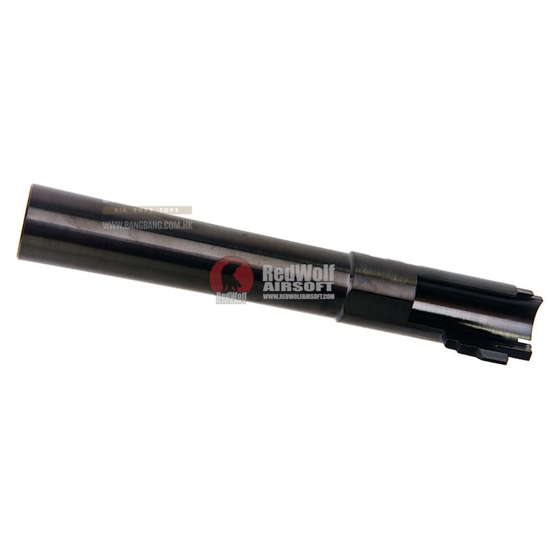 COWCOW Technology OB1 Stainless Steel Threaded Outer Barrel for Tokyo Marui Hi - Capa 5.1 GBB Series (.45 marking) - Black - Bang Bang Airsoft