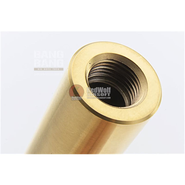 COWCOW Technology OB1 Stainless Steel Threaded Outer Barrel for Tokyo Marui Hi - Capa 5.1 GBB Series (.45 marking) - Gold - Bang Bang Airsoft