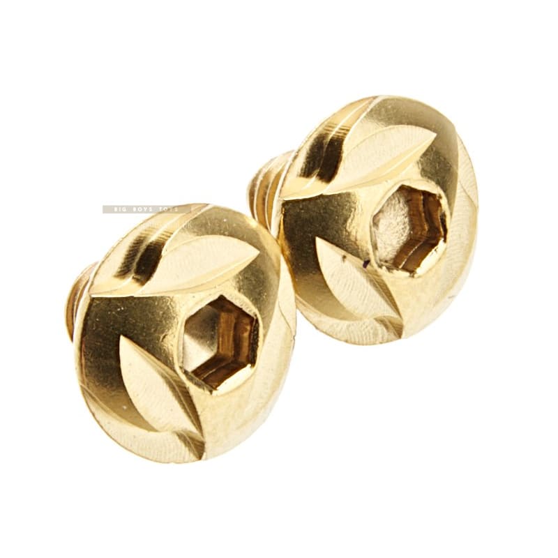 COWCOW Technology Stainless Steel Grip Screw for Tokyo Marui Hi - Capa GBB Series - Gold - Bang Bang Airsoft