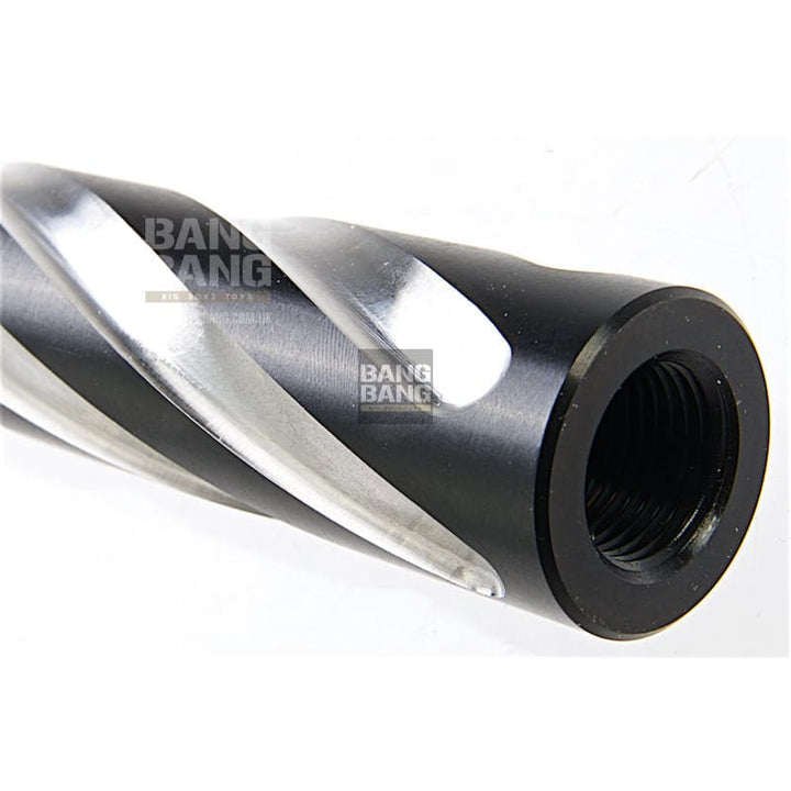 COWCOW Technology Tornado Stainless Steel Threaded Outer Barrel for Tokyo Marui Hi - Capa 5.1 GBB Series (.40 marking) - Black - Bang Bang Airsoft