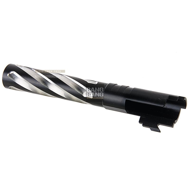 COWCOW Technology Tornado Stainless Steel Threaded Outer Barrel for Tokyo Marui Hi - Capa 5.1 GBB Series (.40 marking) - Black - Bang Bang Airsoft