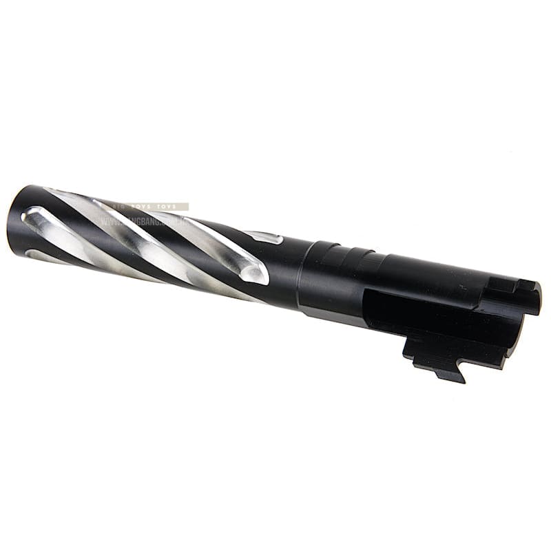 COWCOW Technology Tornado Stainless Steel Threaded Outer Barrel for Tokyo Marui Hi - Capa 5.1 GBB Series (.45 marking) - Black - Bang Bang Airsoft