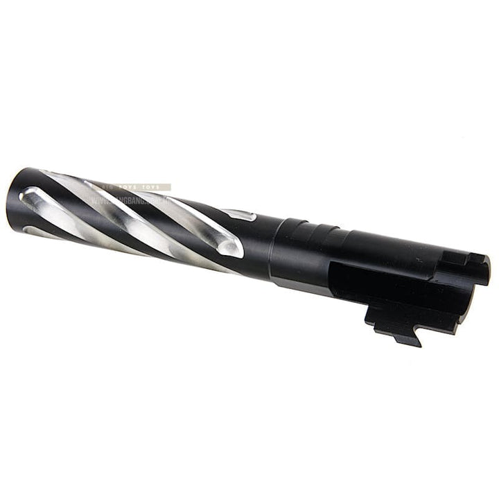 COWCOW Technology Tornado Stainless Steel Threaded Outer Barrel for Tokyo Marui Hi - Capa 5.1 GBB Series (.45 marking) - Black - Bang Bang Airsoft