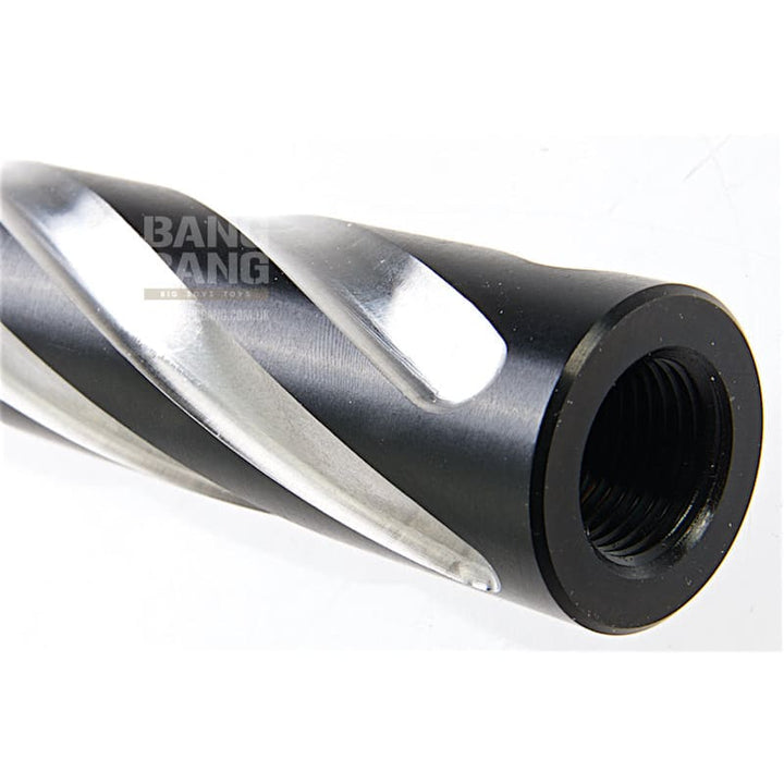 COWCOW Technology Tornado Stainless Steel Threaded Outer Barrel for Tokyo Marui Hi - Capa 5.1 GBB Series (.45 marking) - Black - Bang Bang Airsoft