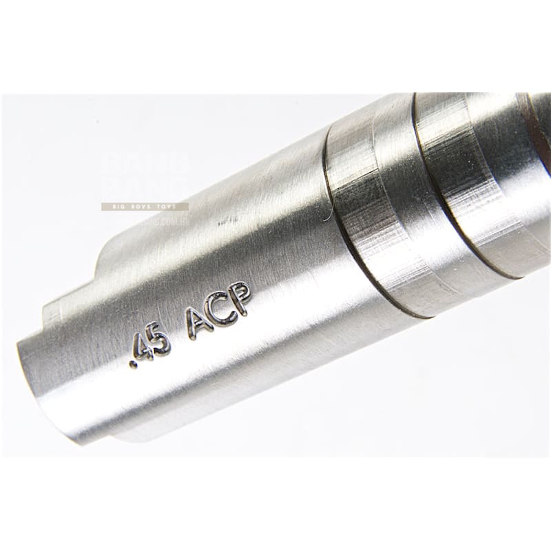 COWCOW Technology Tornado Stainless Steel Threaded Outer Barrel for Tokyo Marui Hi - Capa 5.1 GBB Series (.45 marking) - Silver - Bang Bang Airsoft