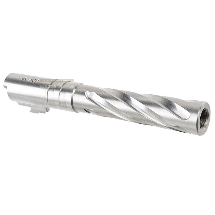 COWCOW Technology Tornado Stainless Steel Threaded Outer Barrel for Tokyo Marui Hi - Capa 5.1 GBB Series (.45 marking) - Silver - Bang Bang Airsoft