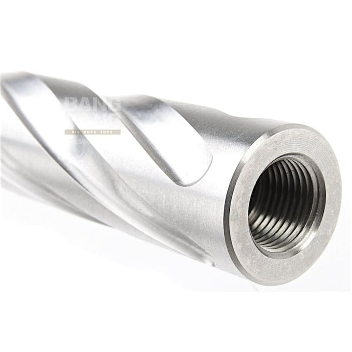 COWCOW Technology Tornado Stainless Steel Threaded Outer Barrel for Tokyo Marui Hi - Capa 5.1 GBB Series (.45 marking) - Silver - Bang Bang Airsoft