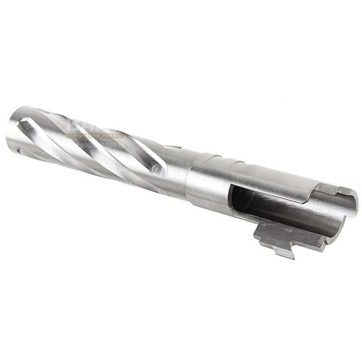 COWCOW Technology Tornado Stainless Steel Threaded Outer Barrel for Tokyo Marui Hi - Capa 5.1 GBB Series (.45 marking) - Silver - Bang Bang Airsoft
