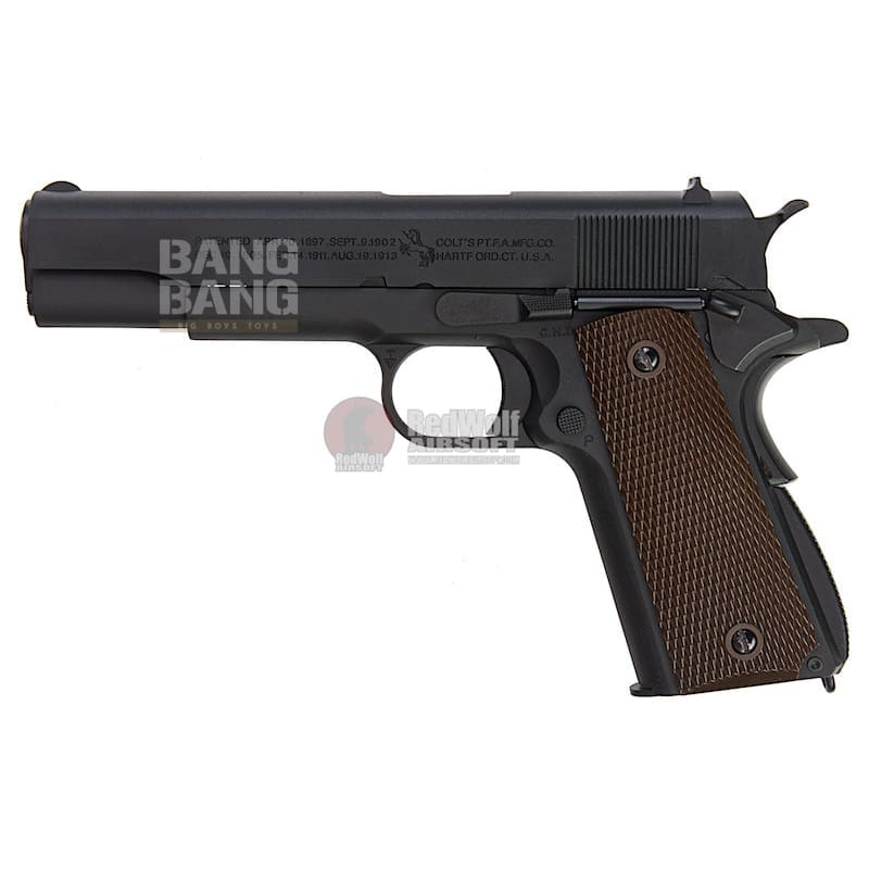 Cybergun Colt 1911 GBB Pistol - Black (by WE) - Bang Bang Airsoft