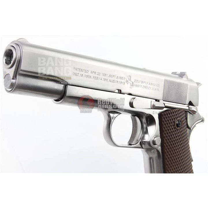 Cybergun Colt 1911 GBB Pistol - Silver (by WE) - Bang Bang Airsoft