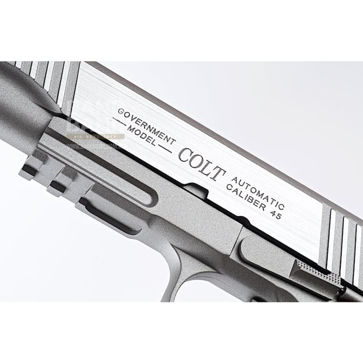 Cybergun Colt 1911 Rail CO2 GBB Pistol - Silver - Bang Bang Airsoft