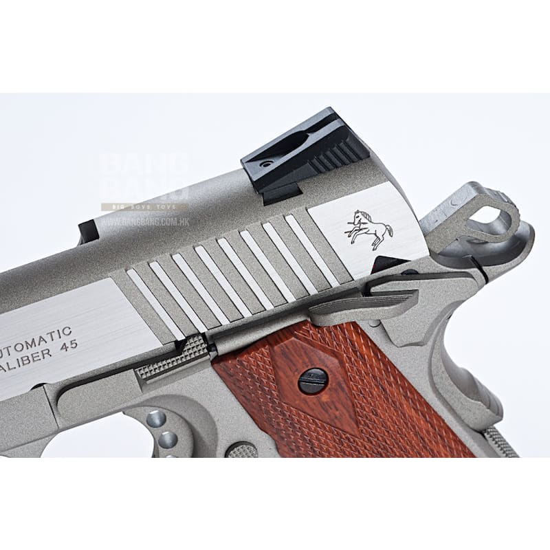 Cybergun Colt 1911 Rail CO2 GBB Pistol - Silver - Bang Bang Airsoft