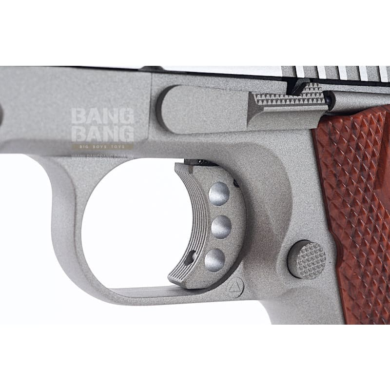 Cybergun Colt 1911 Rail CO2 GBB Pistol - Silver - Bang Bang Airsoft
