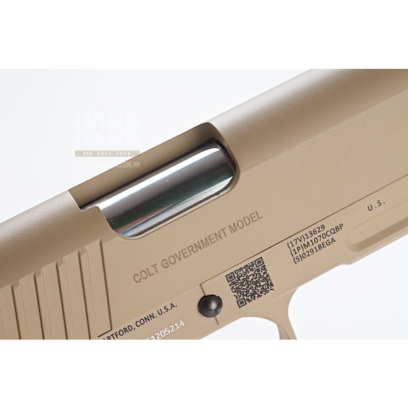 Cybergun Colt M45A1 Rail CO2 GBB Pistol - Desert Tan - Bang Bang Airsoft
