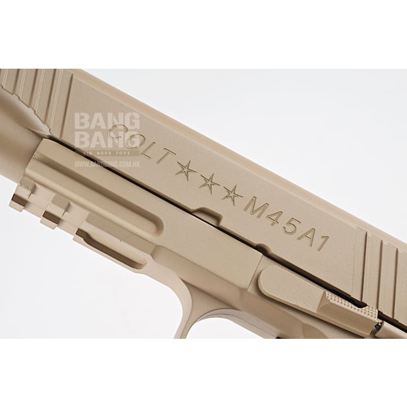 Cybergun Colt M45A1 Rail CO2 GBB Pistol - Desert Tan - Bang Bang Airsoft