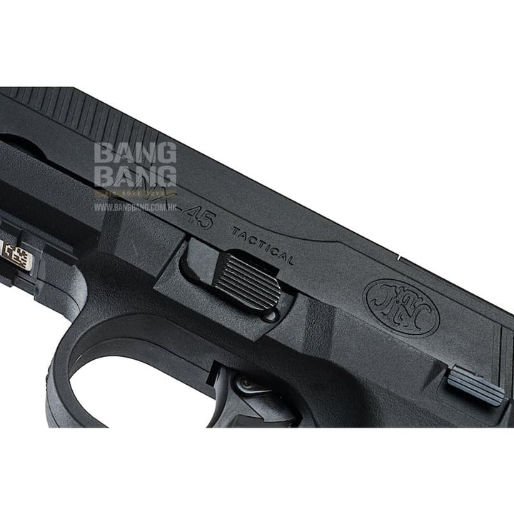 Cybergun FN Herstal FNX - 45 Tactical Airsoft Gas Blowback Pistol (by VFC) - Black - Bang Bang Airsoft