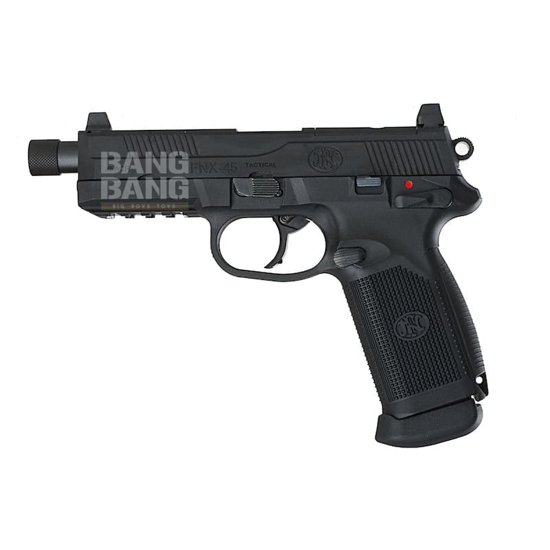 Cybergun FN Herstal FNX - 45 Tactical Airsoft Gas Blowback Pistol (by VFC) - Black - Bang Bang Airsoft