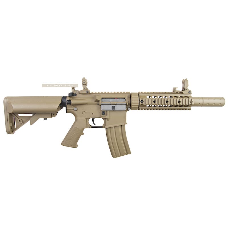 Cybergun Nylon Fiber Colt M4 Silent OPS AEG - Tan - Bang Bang Airsoft