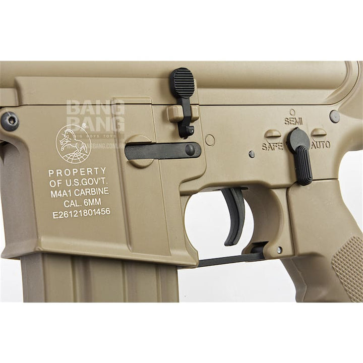 Cybergun Nylon Fiber Colt M4 Silent OPS AEG - Tan - Bang Bang Airsoft