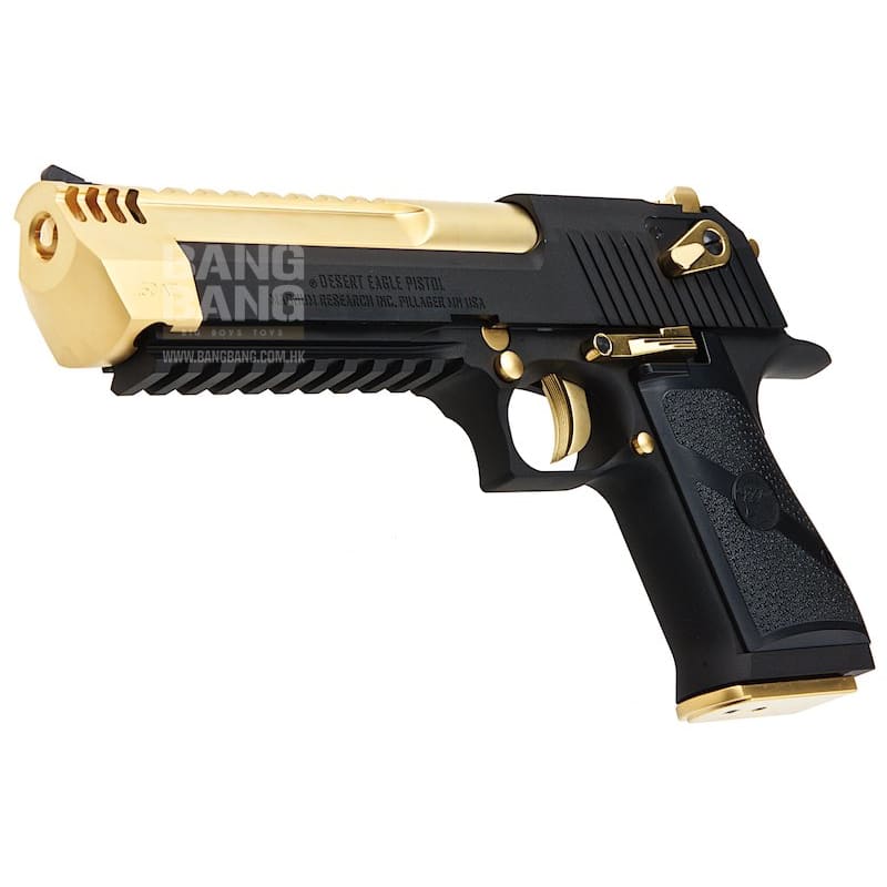 Cybergun WE Desert Eagle L6 .50AE Green Gas Airsoft Pistol - (Black / Golden) - Bang Bang Airsoft