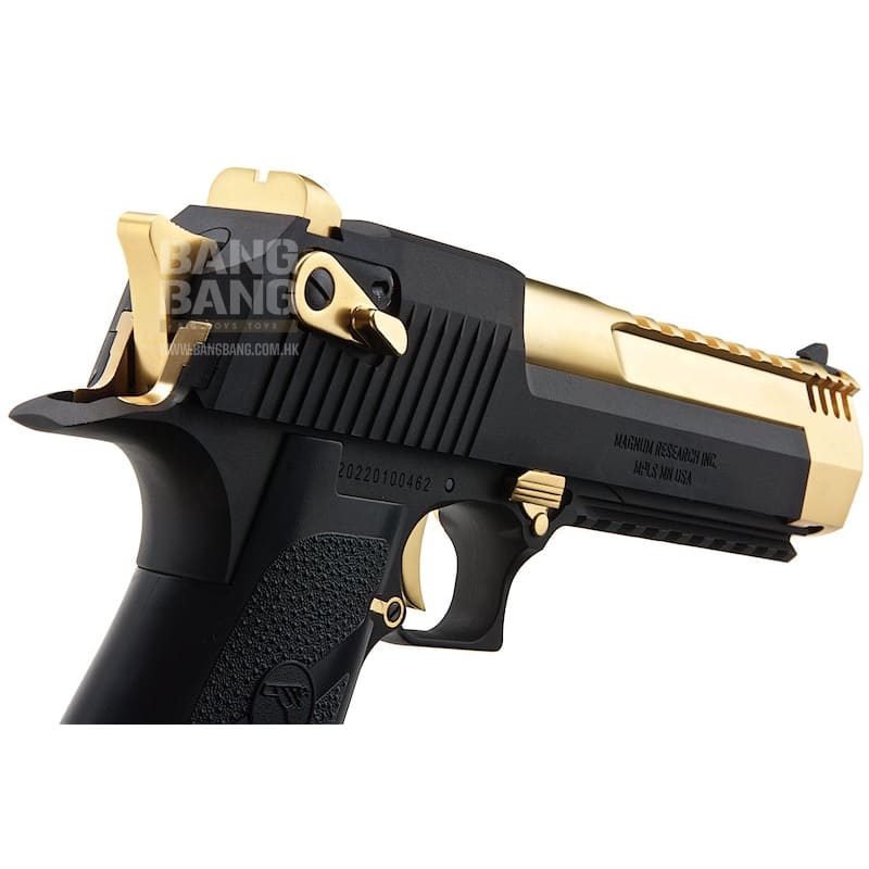 Cybergun WE Desert Eagle L6 .50AE Green Gas Airsoft Pistol - (Black / Golden) - Bang Bang Airsoft