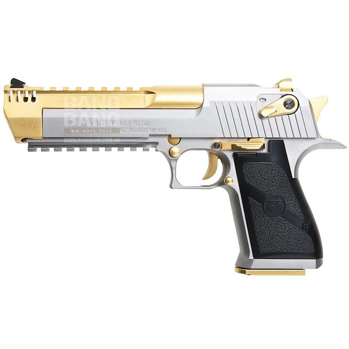 Cybergun WE Desert Eagle L6 .50AE Green Gas Airsoft Pistol - (Silver / Golden) - Bang Bang Airsoft