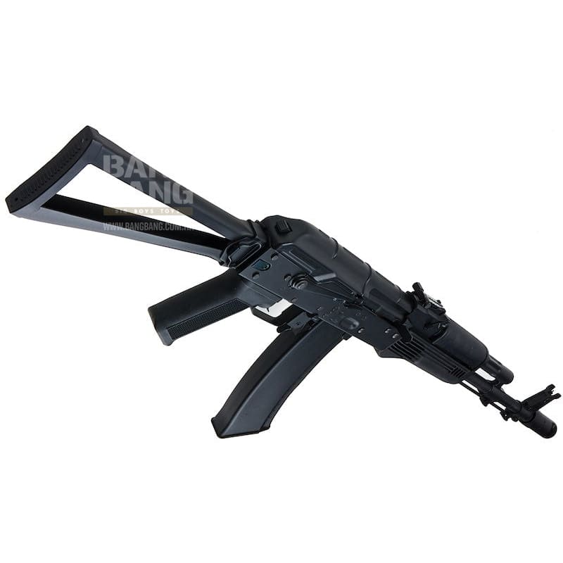 CYMA Metal AKS74M AEG Airsoft Rifle w/ Steel Folding Stock - Black - Bang Bang Airsoft